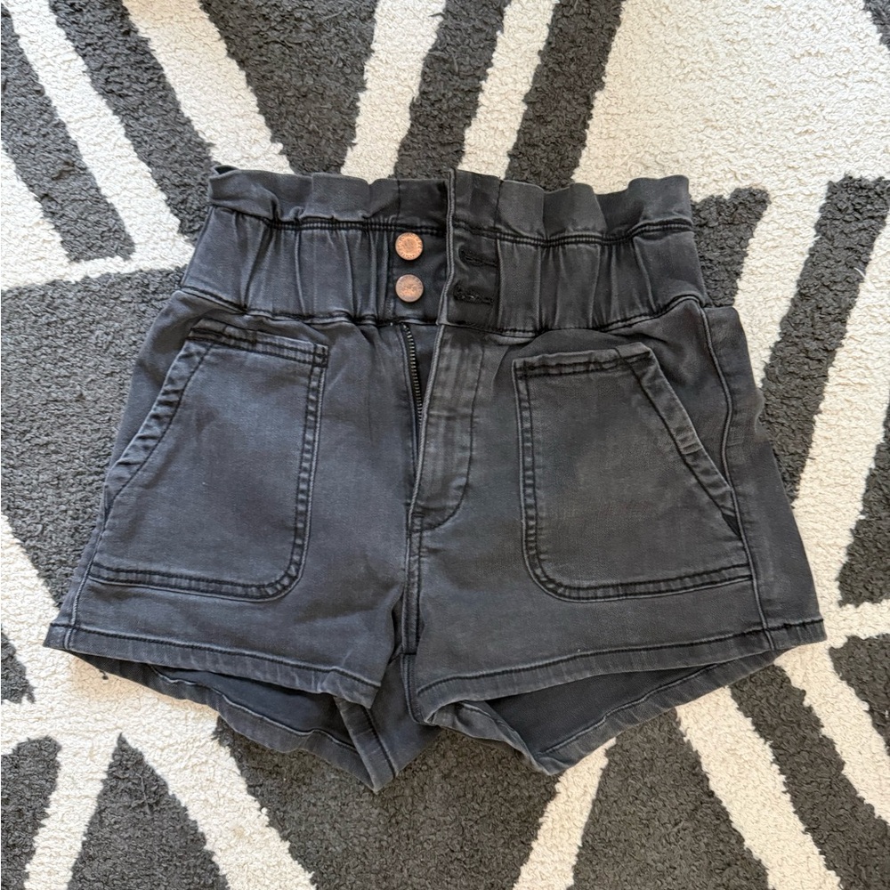 KanCan High-Waisted Black Denim Shorts